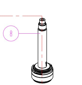 RBA122-30 | MAIN SPINDLE / SHAFT+PISTON UNAIR/EDGE/ EDGE PLUS 185/210 50/55