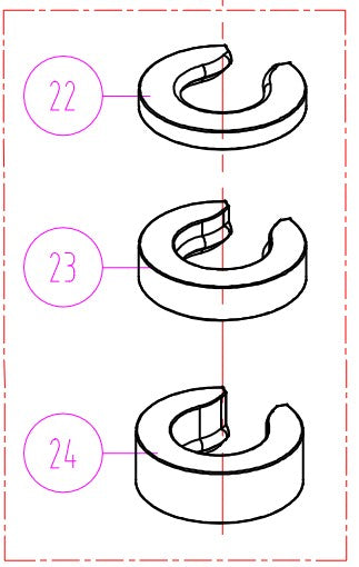 REE320-15 | VOLUME SPACER / CALE DE VOLUME D'AIR EDGE EVO LARGE