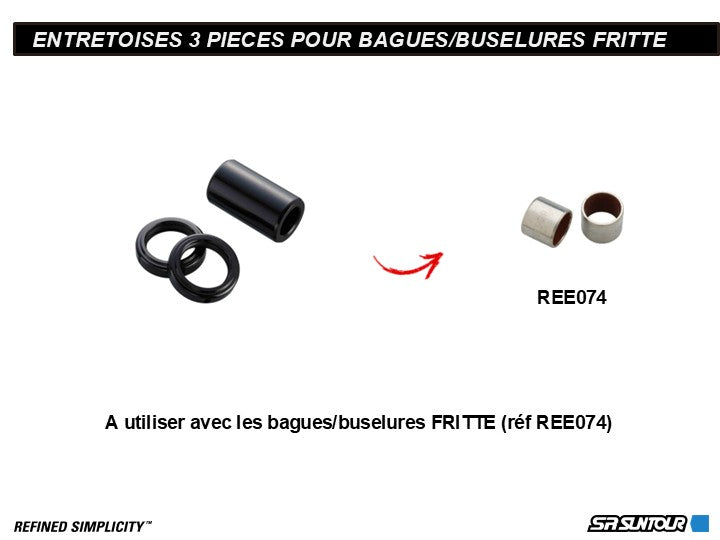 REE074 | BUSELURE AMORTISSEUR FRITTE A l'UNITE Ø12.7mm