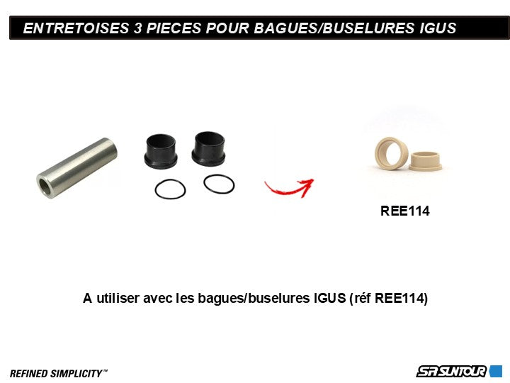 REE114 | KIT BUSELURES IGUS POUR AMORTISSEUR (x2)