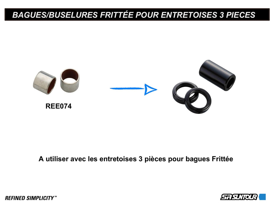 REE074 | BUSELURE AMORTISSEUR FRITTÉE A l'UNITE Ø12.7mm